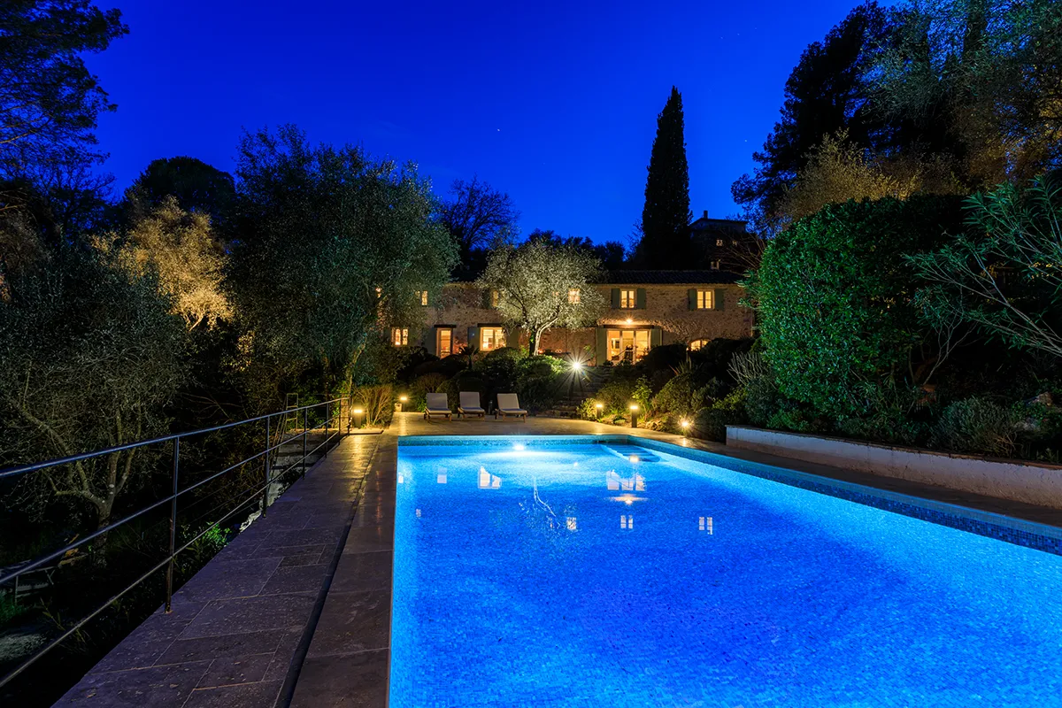 Luxury hotel swimming pool French Riviera photo